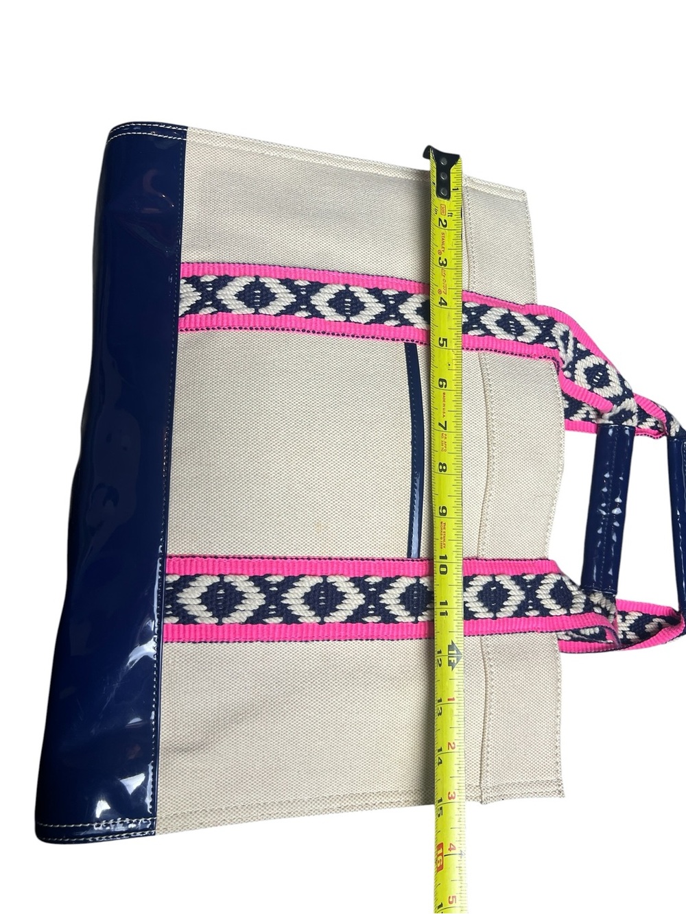Tory Burch Cream Pink Canvas Tote Bag - Picture 7 of 7